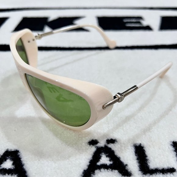 MONCLER LUNETTES Men's ML0128 Polarized Perforated Aviator Sunglasses - Picture 7 of 14